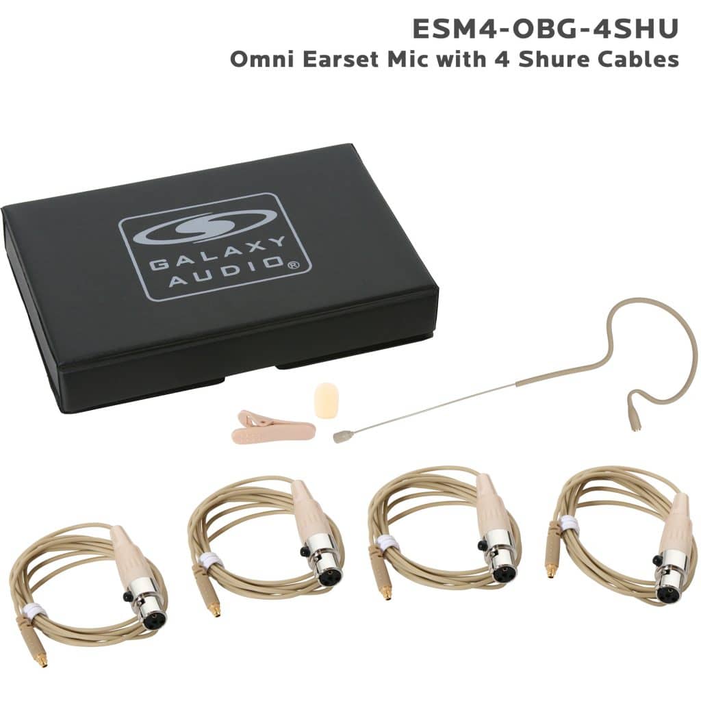 Galaxy Audio ESM4-OBG-4SHU — Economical Single Ear Headset Microphone