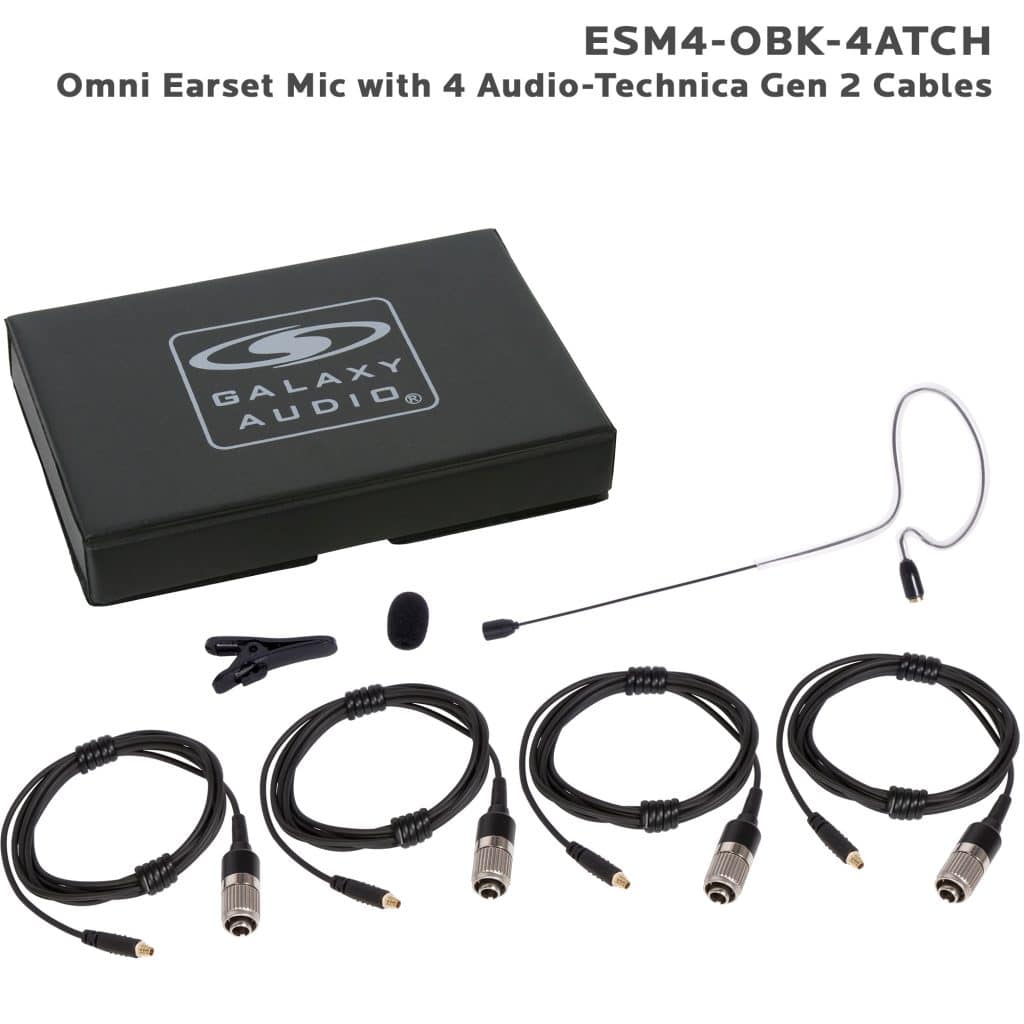 Galaxy Audio ESM4-OBK-4ATCH — Economical Single Ear Headset Microphone