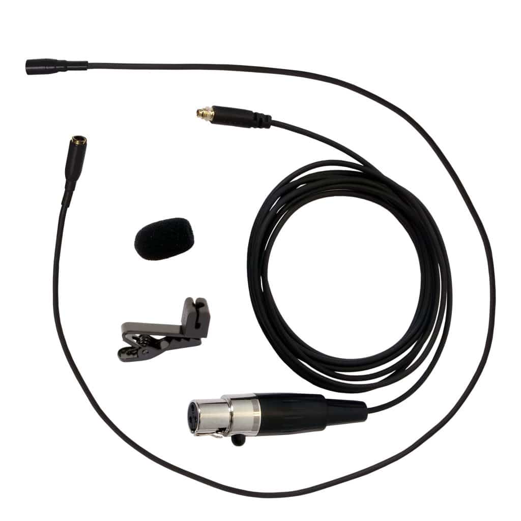 Galaxy Audio HLM8-OBK-4EV — Nearly Invisible 3.5mm Omni Mic Element Hairline Microphone