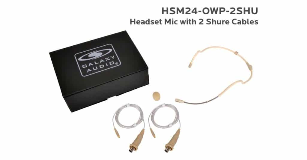 Galaxy Audio HSM24-OWP-2SHU — Waterproof Dual Ear Headset Mic