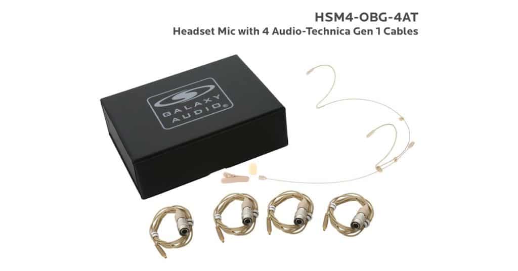 Galaxy Audio HSM4-OBG-4AT — Economical Dual Ear Headset Mic