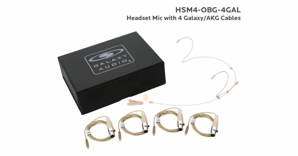 Galaxy Audio HSM4-OBG-4GAL — Economical Dual Ear Headset Mic