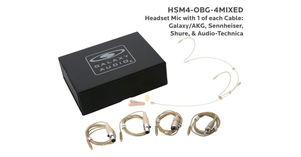 Galaxy Audio HSM4-OBG-4MIXED — Economical Dual Ear Headset Mic