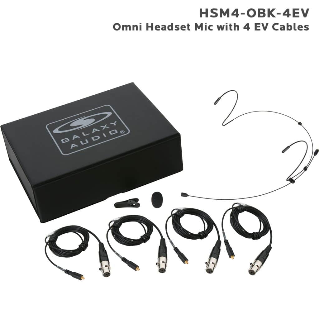 Galaxy Audio HSM4-OBK-4EV — Economical Dual Ear Headset Mic