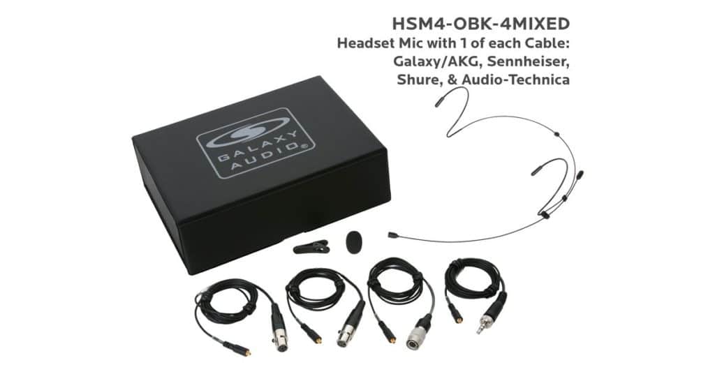 Galaxy Audio HSM4-OBK-4MIXED — Economical Dual Ear Headset Mic