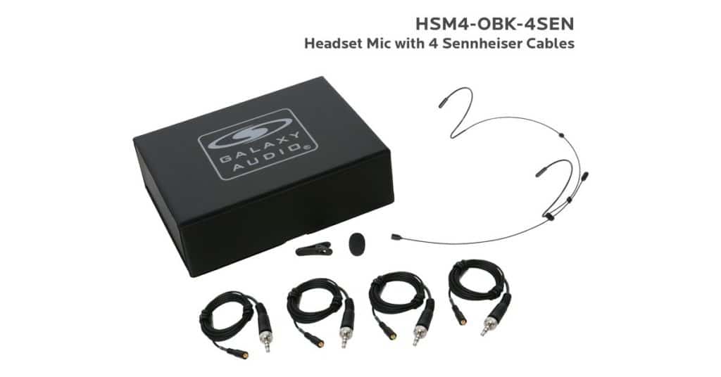Galaxy Audio HSM4-OBK-4SEN — Economical Dual Ear Headset Mic