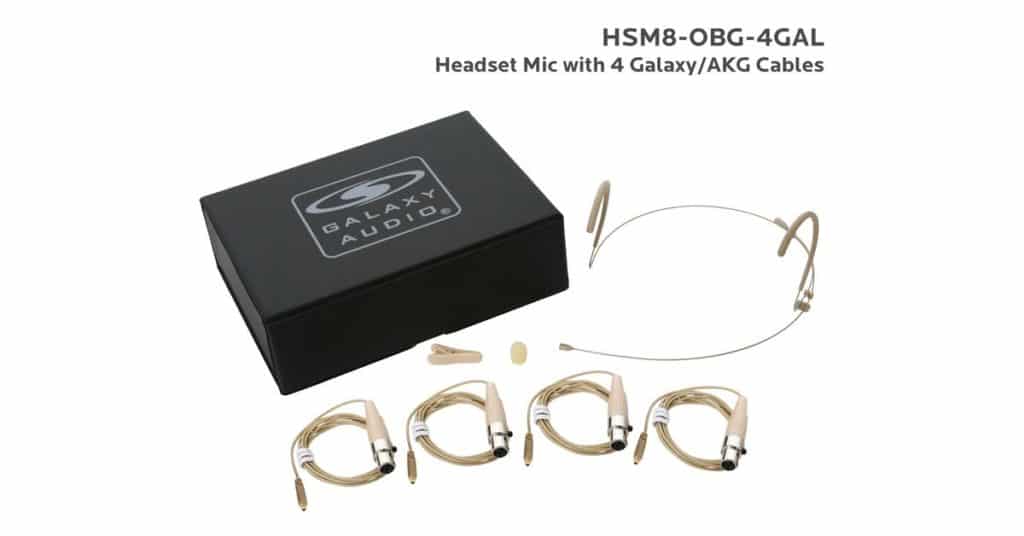 Galaxy Audio HSM8-OBG-4GAL — Inconspicuous Dual Ear Headset Mic