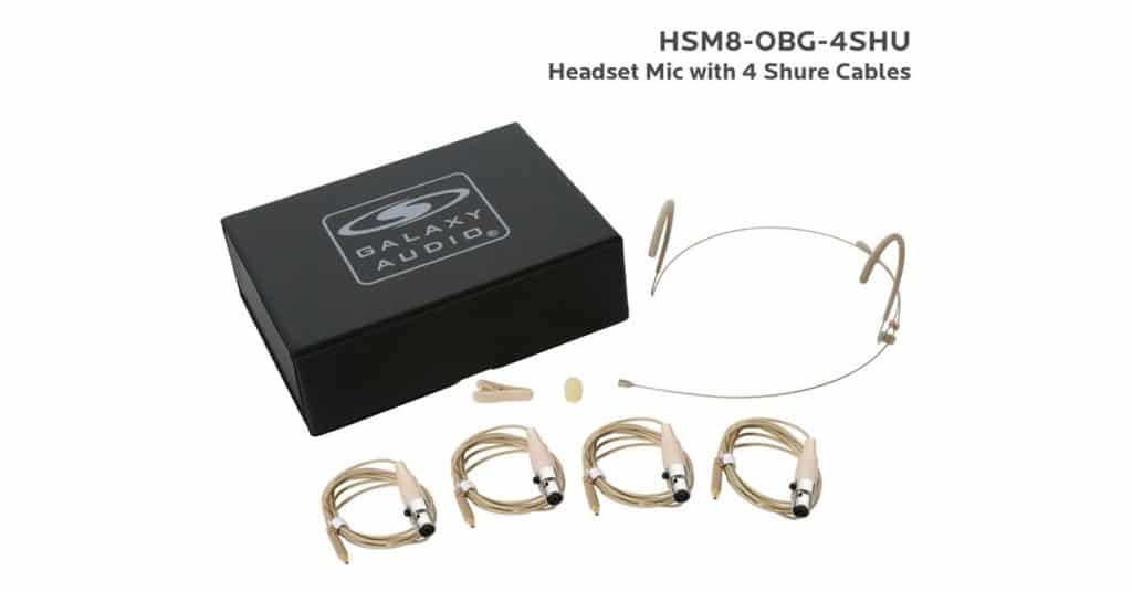 Galaxy Audio HSM8-OBG-4SHU — Inconspicuous Dual Ear Headset Mic