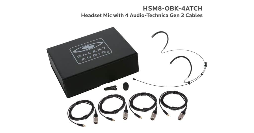 Galaxy Audio HSM8-OBK-4ATCH — Inconspicuous Dual Ear Headset Mic
