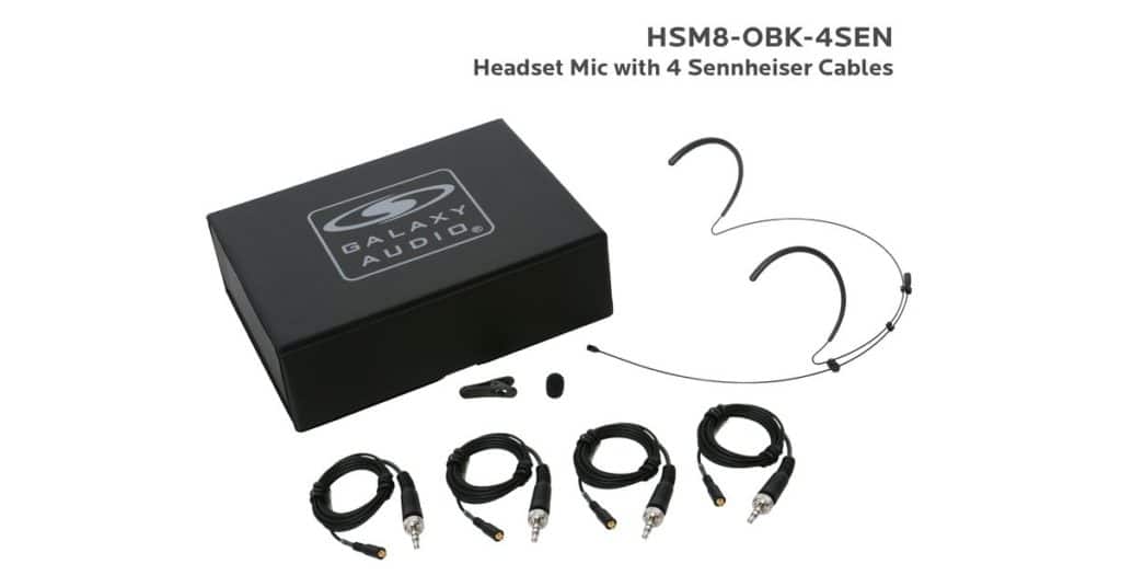 Galaxy Audio HSM8-OBK-4SEN — Inconspicuous Dual Ear Headset Mic