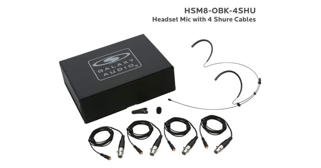 Galaxy Audio HSM8-OBK-4SHU — Inconspicuous Dual Ear Headset Mic