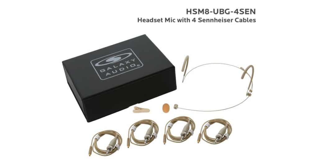 Galaxy Audio HSM8-UBG-4SEN — Inconspicuous Dual Ear Headset Mic