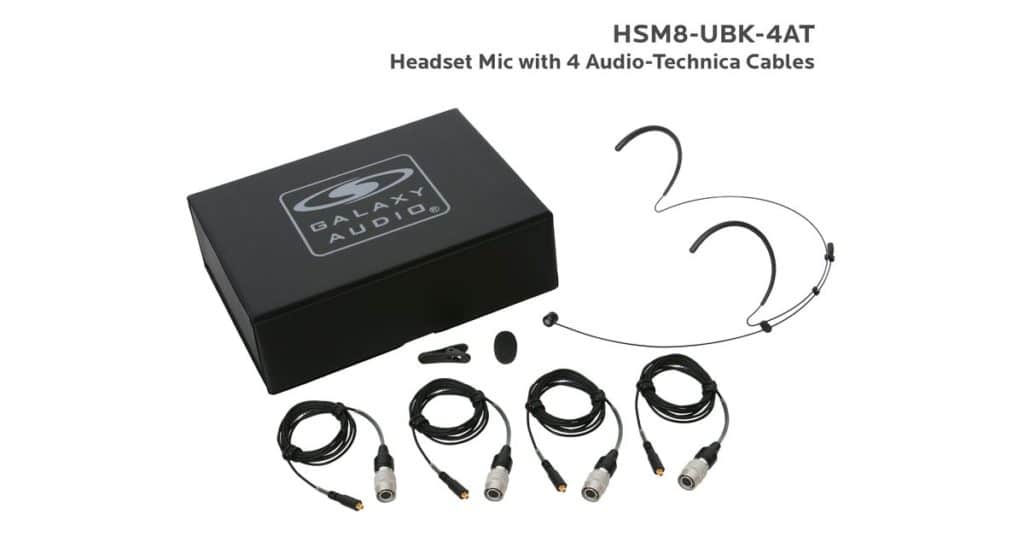 Galaxy Audio HSM8-UBK-4AT — Inconspicuous Dual Ear Headset Mic