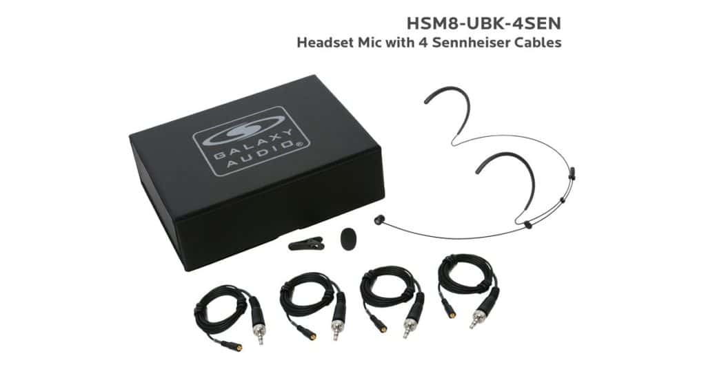 Galaxy Audio HSM8-UBK-4SEN — Inconspicuous Dual Ear Headset Mic