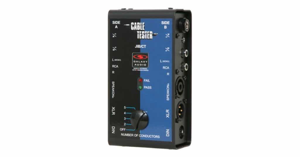 Galaxy Audio JIB/CT Cable Tester – Works on 1/4″, XLR, RCA, 1/8″, SPEAKON, and DIN (MIDI) Cables