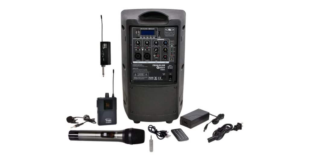 Galaxy Audio TQ8X-GTU-HVP5AB — Traveler Quest 8X Economical Portable Rechargeable PA Speaker System
