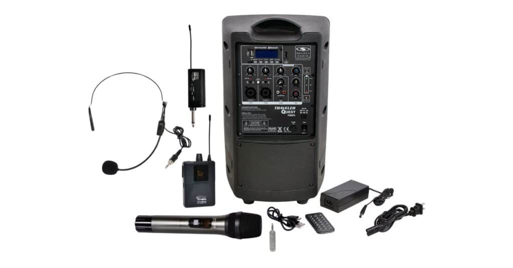 Galaxy Audio TQ8X-GTU-SHP5AB — Traveler Quest 8X Economical Portable Rechargeable PA Speaker System