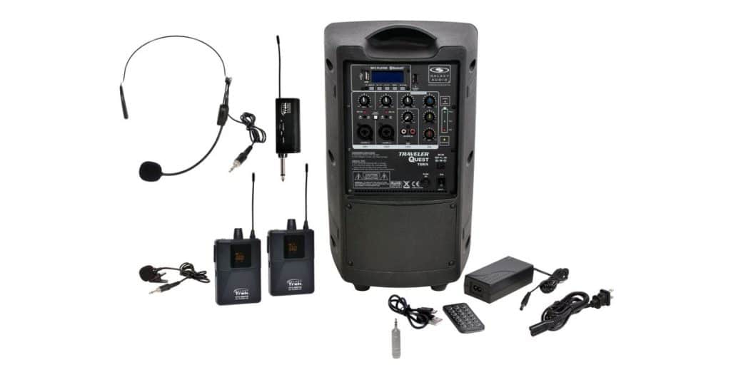 Galaxy Audio TQ8X-GTU-SVP5AB — Traveler Quest 8X Economical Portable Rechargeable PA Speaker System
