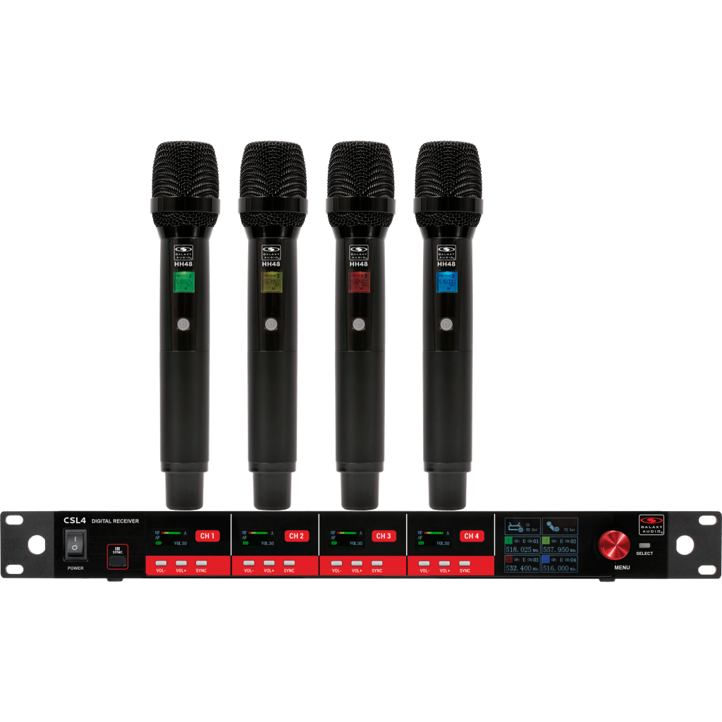 Galaxy Audio CSL4-HHHHM — Quad-Channel Digital UHF Wireless Microphone System | CSL4