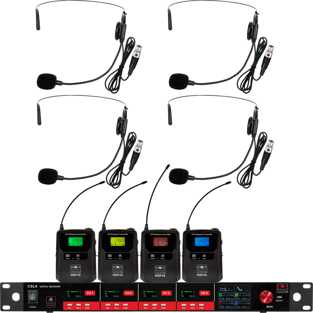 Galaxy Audio CSL4-SSSSM — Quad-Channel Digital UHF Wireless Microphone System | CSL4