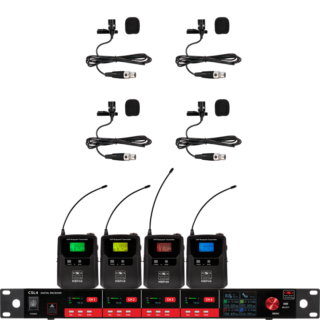 Galaxy Audio CSL4-VVVVM — Quad-Channel Digital UHF Wireless Microphone System | CSL4