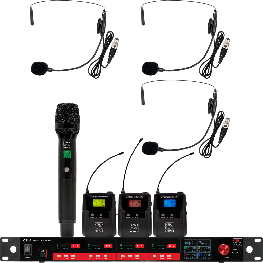 Galaxy Audio CSL4-HSSSM — Quad-Channel Digital UHF Wireless Microphone System | CSL4