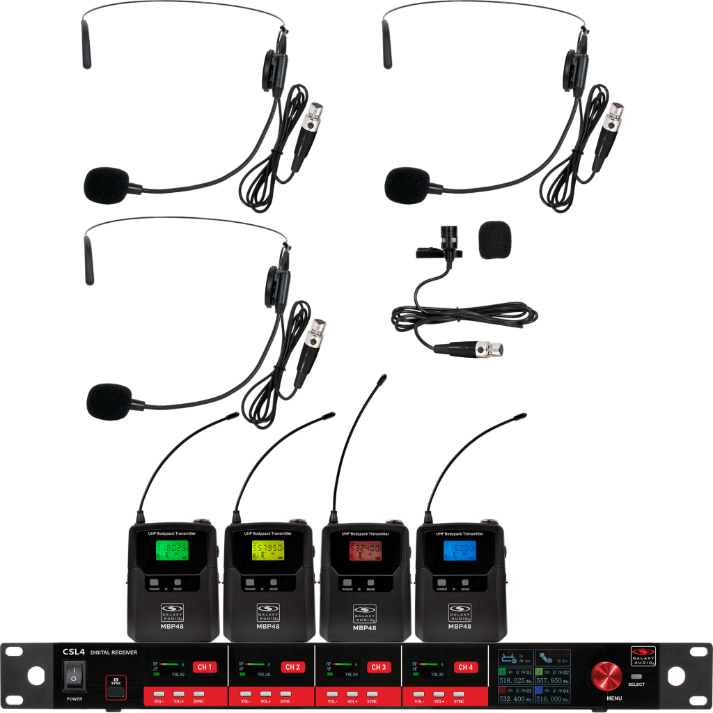 Galaxy Audio CSL4-SSSVM — Quad-Channel Digital UHF Wireless Microphone System | CSL4