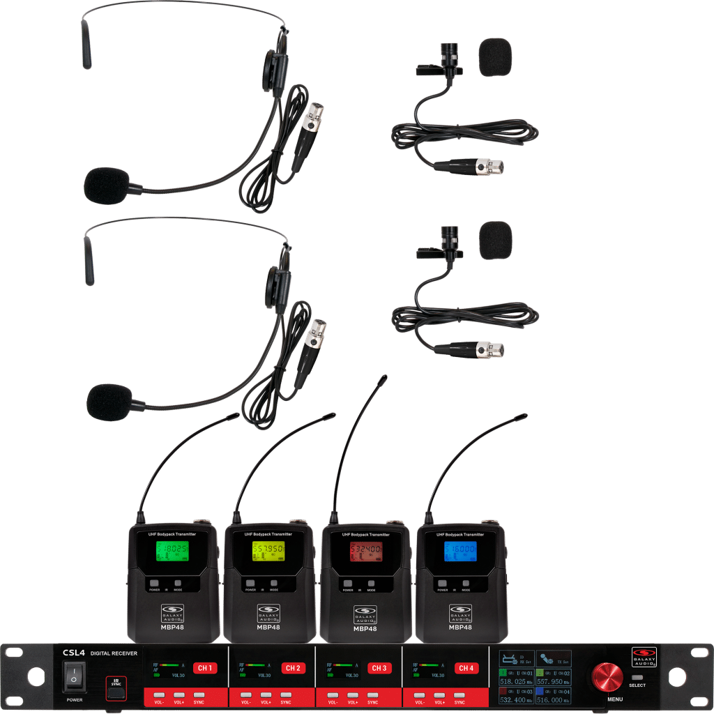 Galaxy Audio CSL4-SSVVM — Quad-Channel Digital UHF Wireless Microphone System | CSL4