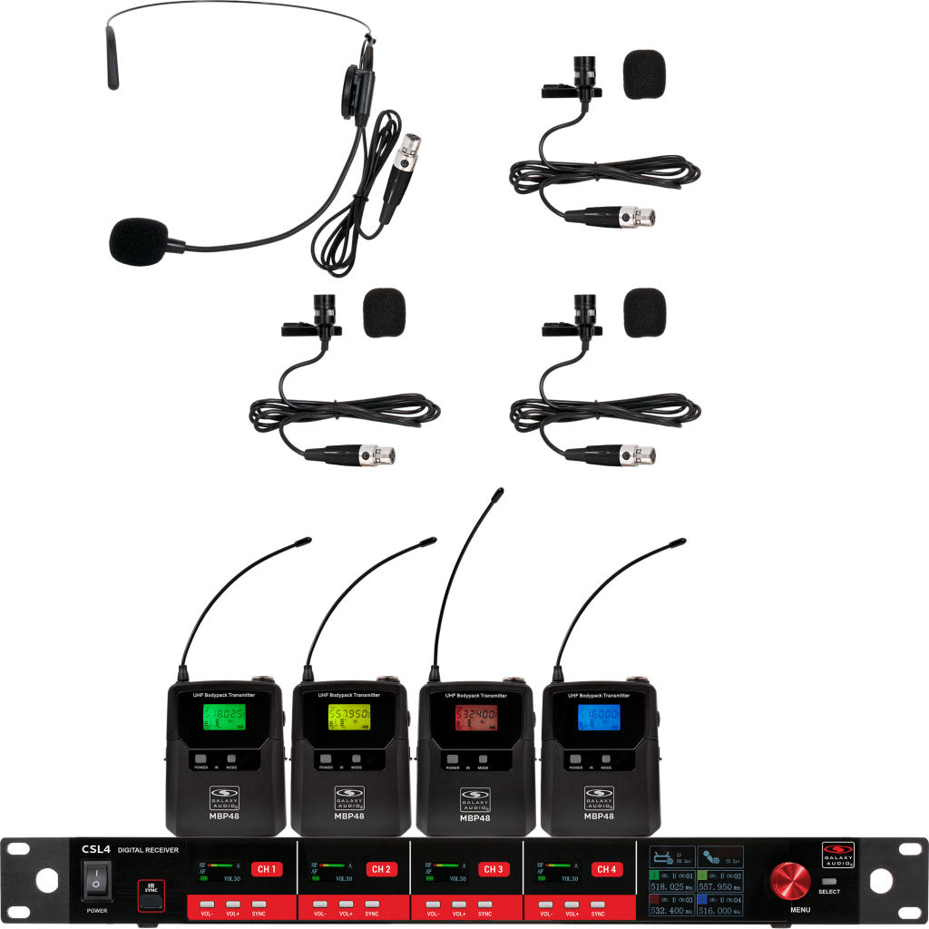 Galaxy Audio CSL4-SVVVM — Quad-Channel Digital UHF Wireless Microphone System | CSL4