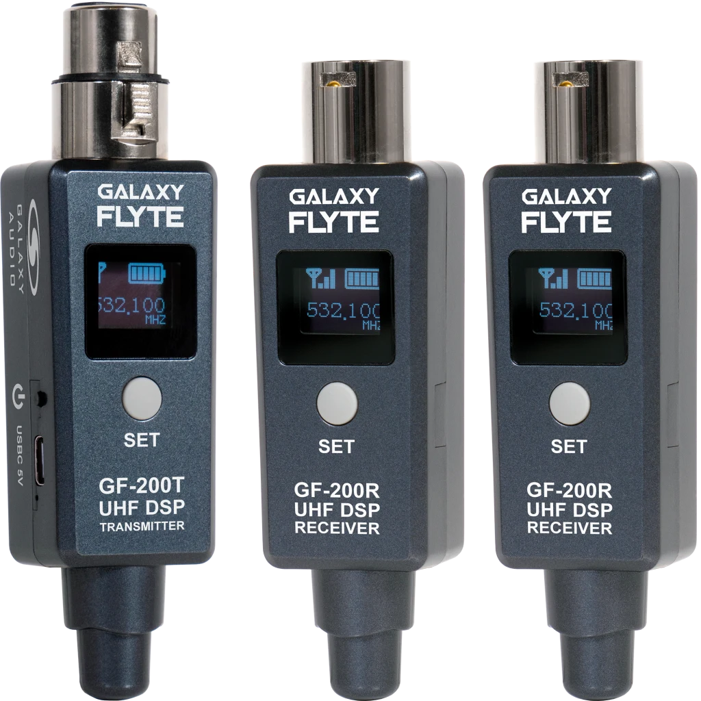 Galaxy Audio GF-200-2A — Turn Your Existing XLR Microphones or Powered Speakers Wireless with the Galaxy FLYTE gallery 1
