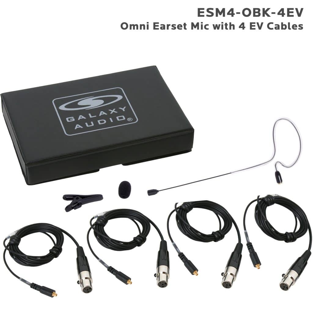 Galaxy Audio ESM4-OBK-4EV — Economical Single Ear Headset Microphone