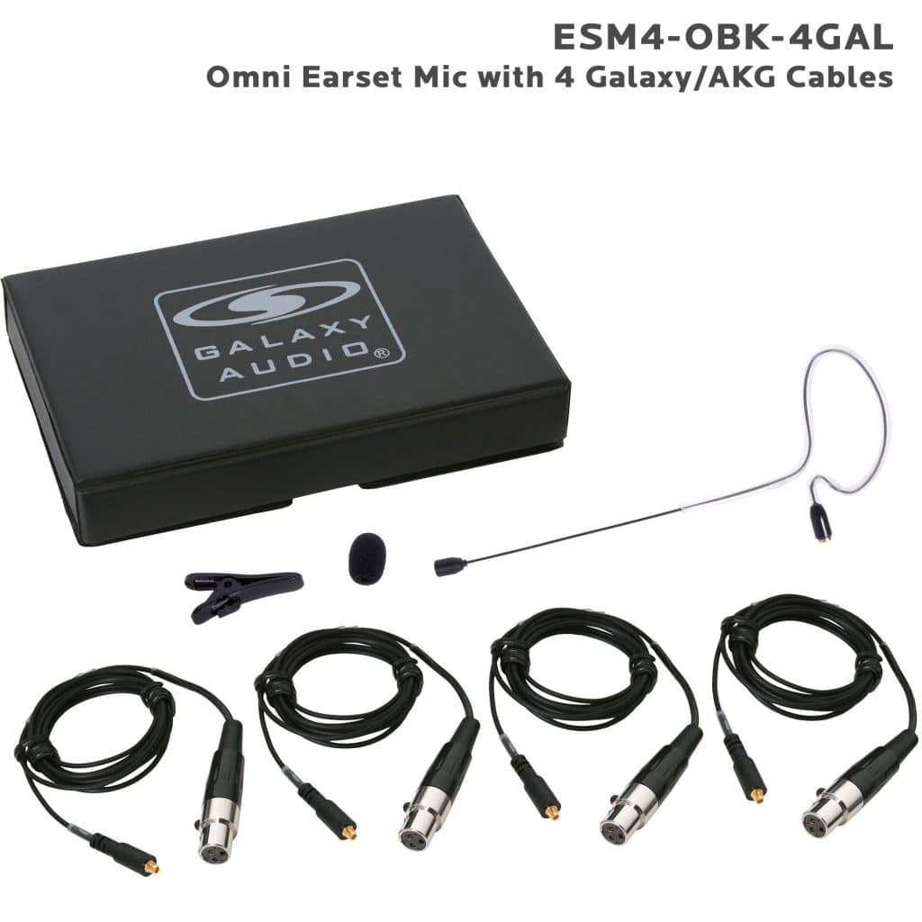 Galaxy Audio ESM4-OBK-4GAL — Economical Single Ear Headset Microphone