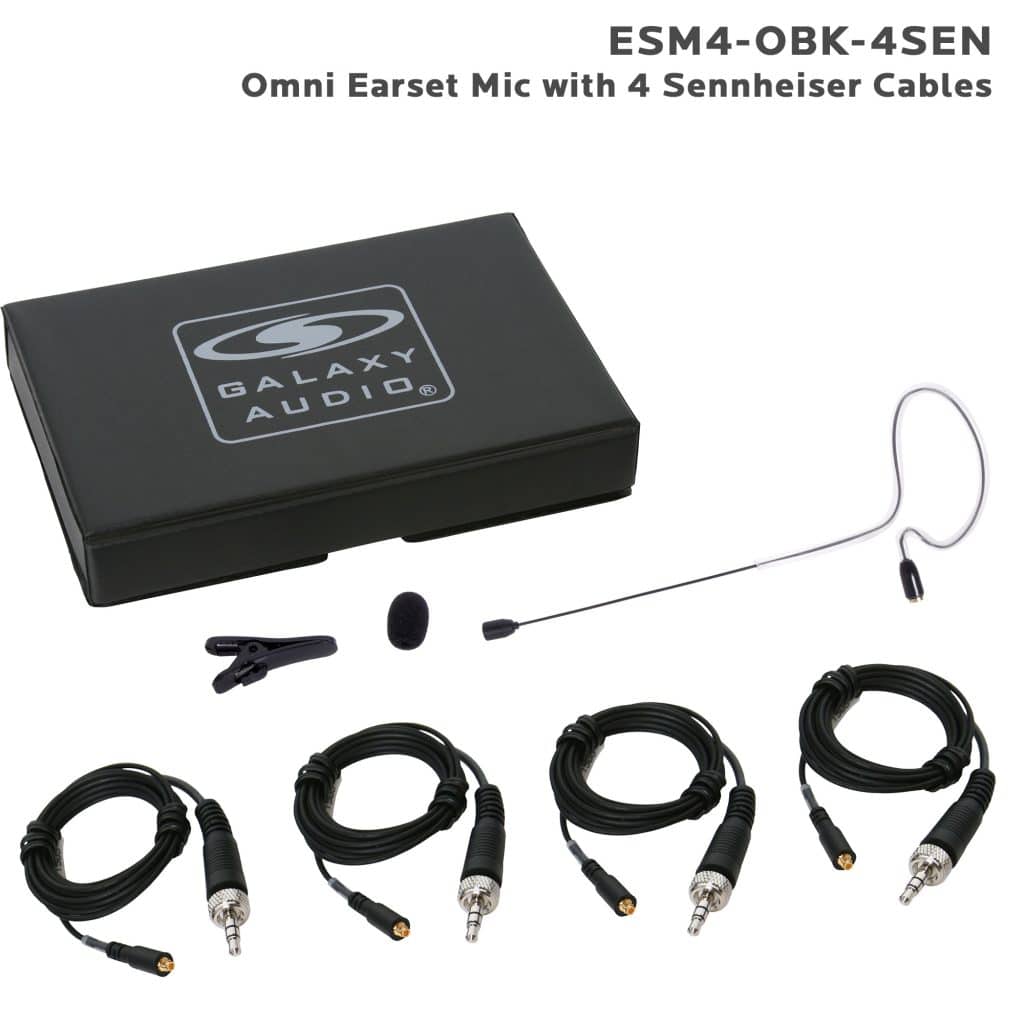 Galaxy Audio ESM4-OBK-4SEN — Economical Single Ear Headset Microphone