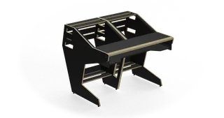 Sessiondesk QUINTAV 2.0 Studio Desk with KEY small Keyboard Drawer - 90s Black