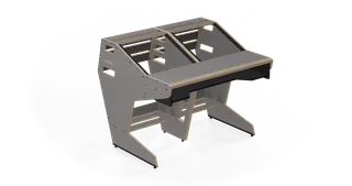 Sessiondesk QUINTAV 2.0 Studio Desk with KEY small Keyboard Drawer - 80s Grey