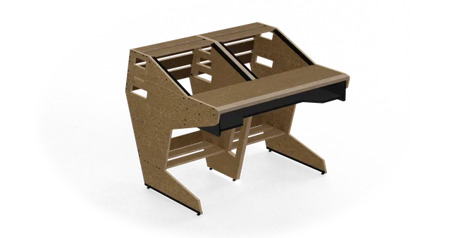 Sessiondesk QUINTAV 2.0 Studio Desk with KEY small Keyboard Drawer - 50s Brown
