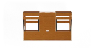 Sessiondesk OKTAV 2.0 Studio Desk with KEY big Keyboard Drawer - 60s Brown gallery 2