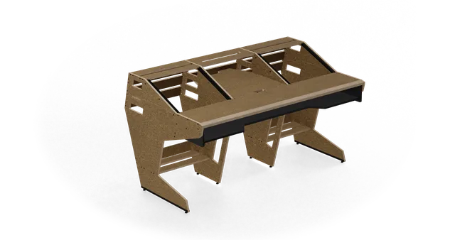 Sessiondesk OKTAV 2.0 Studio Desk with KEY big Keyboard Drawer - 50s Brown