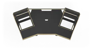 Sessiondesk GUSTAV 2.0 Studio Desk with KEY medium Keyboard Drawer - 90s Black gallery 1