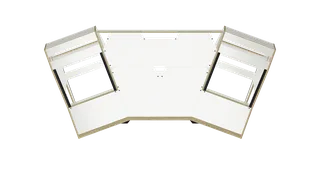 Sessiondesk GUSTAV 2.0 Studio Desk with KEY medium Keyboard Drawer - 70s White gallery 1