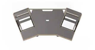 Sessiondesk GUSTAV 2.0 Studio Desk with KEY medium Keyboard Drawer - 80s Grey gallery 1