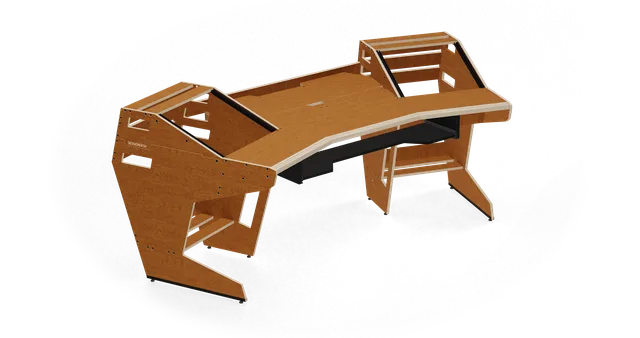 Sessiondesk GUSTAV 2.0 Studio Desk with KEY medium Keyboard Drawer - 60s Brown