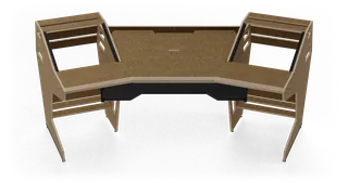 Sessiondesk GUSTAV 2.0 Studio Desk with KEY medium Keyboard Drawer - 50s Brown gallery 1