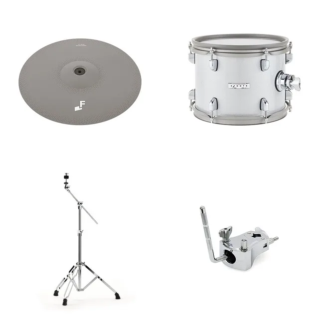 EFNOTE 5 expansion pack - 16" Cymbal w Cymbal Stand, 11" Rack Tom w/ Tom Mount
