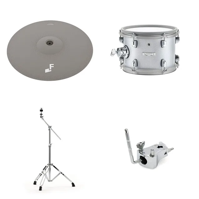 EFNOTE 7 expansion pack - 18" Cymbal w Cymbal Stand, 10" Rack Tom w/ Tom Mount